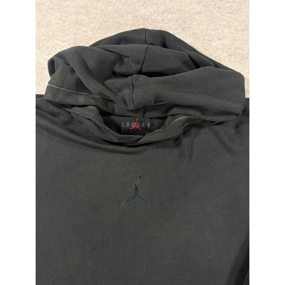 Jordan Mens XXL Washed Black Distressed Hoodie Who Said Man Was Not Meant To Fly